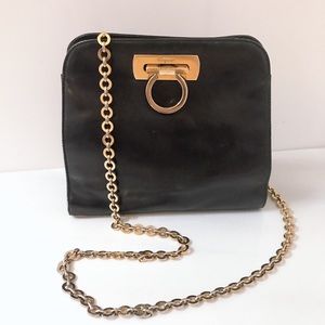 Salvatore Ferragamo Vintage Black Leather Bag